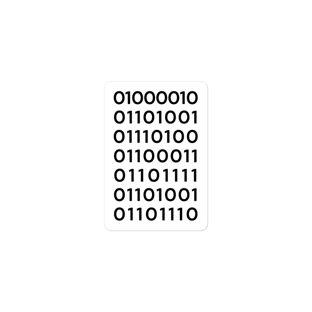 BITCOIN in Binary Code Sticker - Image 2