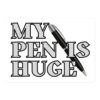 MY PEN-IS HUGE Penis Pencil Pun sticker