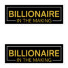 BILLIONAIRE In The Making (GOLD + White) Sticker Pack