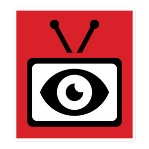 Surveillance Eye TV Set Dictatorship sticker