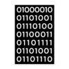 BITCOIN in Binary Code Black Sticker