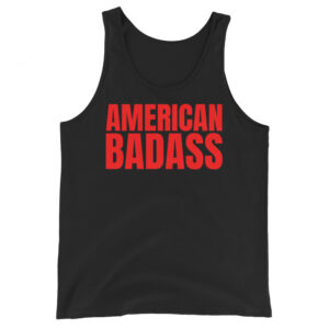 AMERICAN BADASS (in red letters) Tank Top