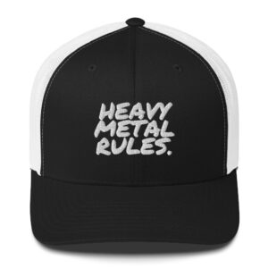 HEAVY METAL RULES Graffiti-Style Trucker Cap (Embroidered)