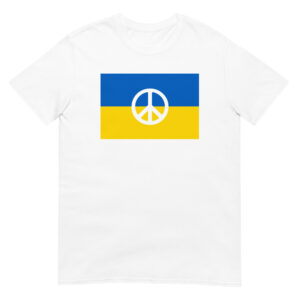 Peace for Ukraine | Ukraine Flag Peace Sign T-Shirt