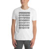 BITCOIN in Binary Code Unisex T-Shirt (Black on White)