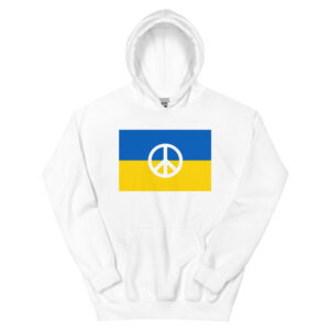 Peace for Ukraine | Ukraine Flag Peace Sign Hoodie