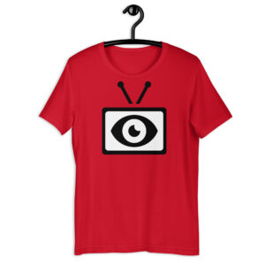 Surveillance Eye TV Set Dictatorship Symbol Unisex t-shirt
