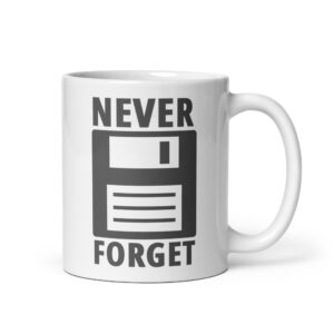 NEVER FORGET Silicon Valley Floppy Disk coffee mug