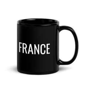 FRANCE Black Coffee Mug