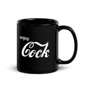 Enjoy Cock Black Coffee Mug