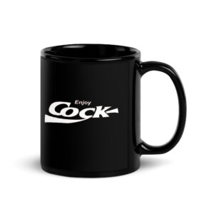 Bjork Enjoy COCK Black Coffee Mug