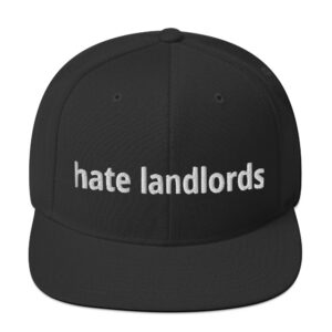 Alternative view of Hate Landlords Flat Brim Anti-Capitalist Caps | Anti-Caps