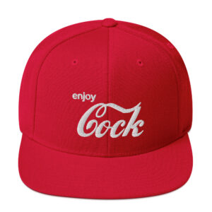 Enjoy COCK Flat Brim Hat (Embroidered)