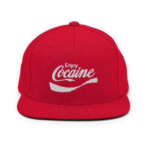 Enjoy Cocaine Black Sabbath Flat Brim Hat (Embroidered)