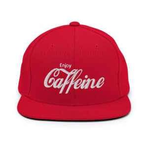 Enjoy Caffeine Flat Brim Hat (Embroidered)