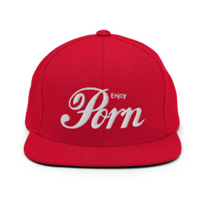 Enjoy PORN Flat Brim Hat (Embroidered)