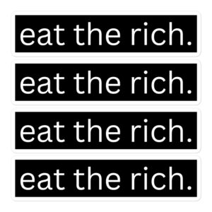 Eat the Rich Sticker Pack anti-establishment sticker political democracy anti-establishment