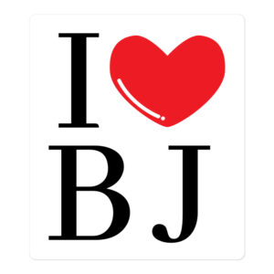 I LOVE BLOWJOB | I Heart BJ Sticker