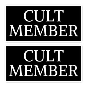 CULT MEMBER Black Sticker Pack