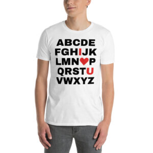 Ed Sheeran ABCDE I LOVE U Alphabet White T-Shirt