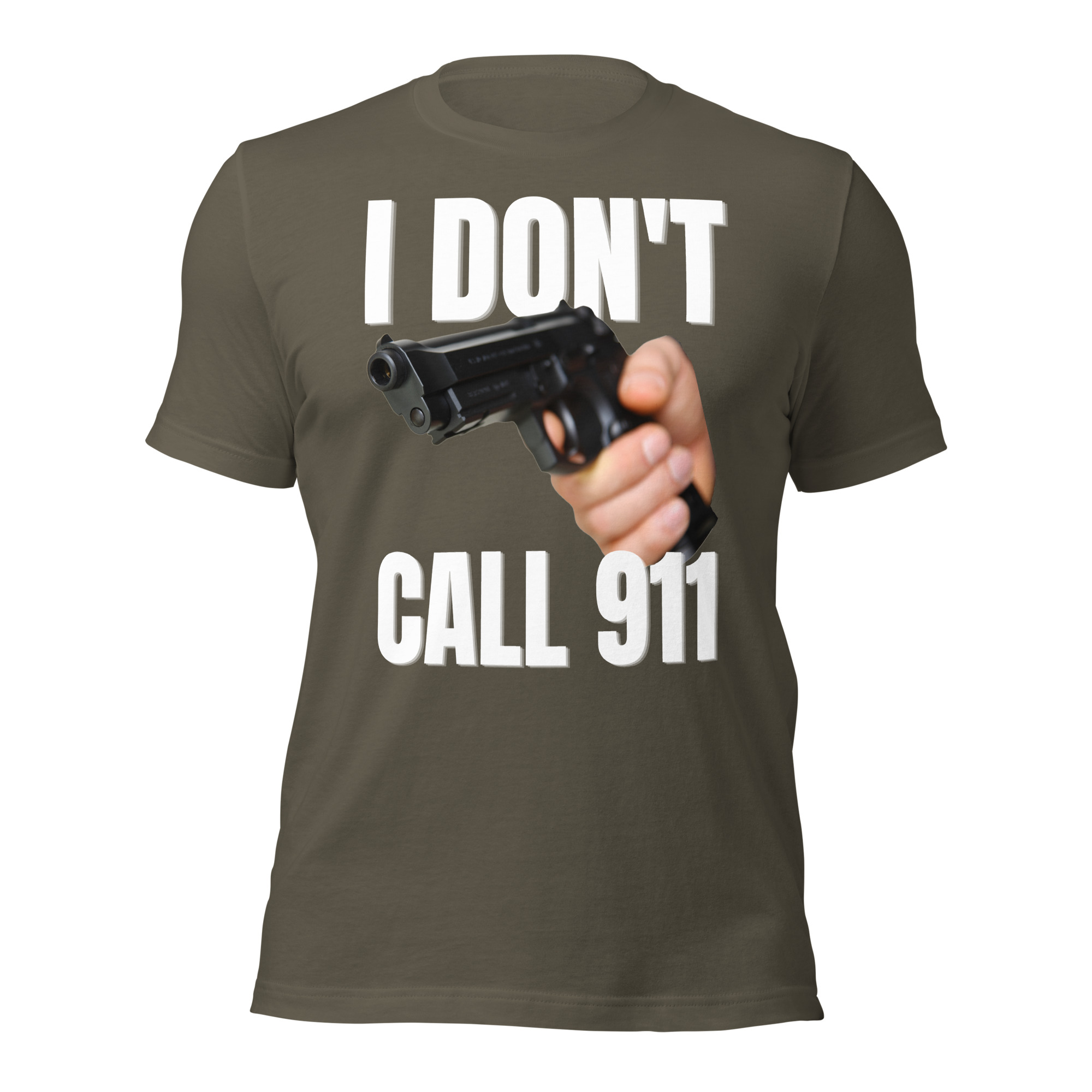 I DON’T CALL 911 - Hand Gun t-shirt - Image 2