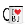 I LOVE BLOWJOB | I Heart BJ Mug with Color Inside