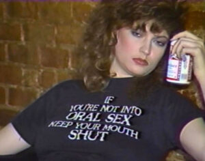 Drunk whore wearing a bad ass slut tshirt If You're Not Onto ORAL SEX Keep Your Mouth Shut