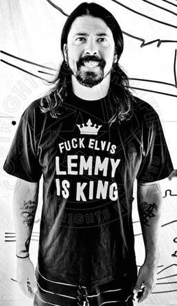 Fuck Elvis Lemmy is King t-shirt as worn by Dave Grohl