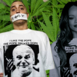 I Like The Pope The Pope Smokes Dope T-Shirt as worn by Slash, Eminem, and Rihanna