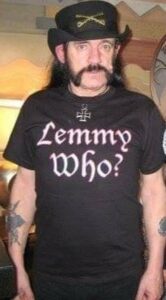 Lemmy Who t-shirt as worn by Lemmy himself