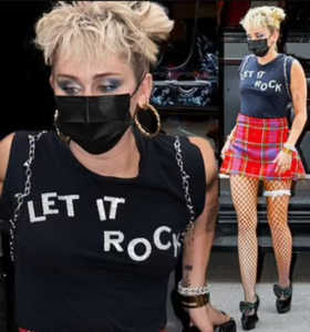 Miley Cyrus Let It Rock shirt punk rock