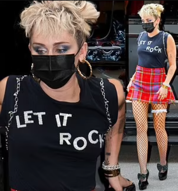 Miley Cyrus Let It Rock shirt punk rock