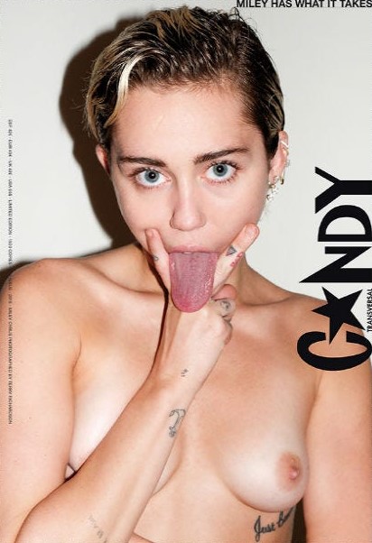 Miley Cyrus nude tongue