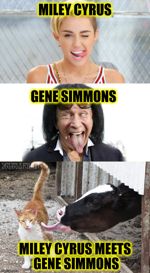 Miley Cyrus vs Gene Simmons: Tongue Wars