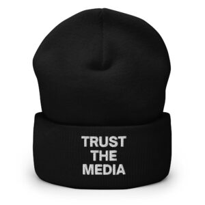 TRUST THE MEDIA Beanie Hat (Embroidered)