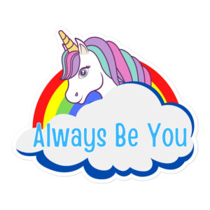 Central Intelligence Unicorn Rainbow sticker