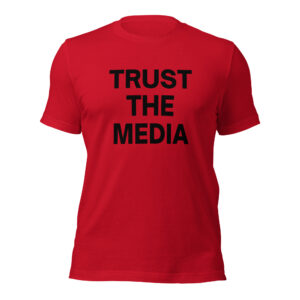 Michael Stipe TRUST THE MEDIA (in black letters) R.E.M. T-Shirt
