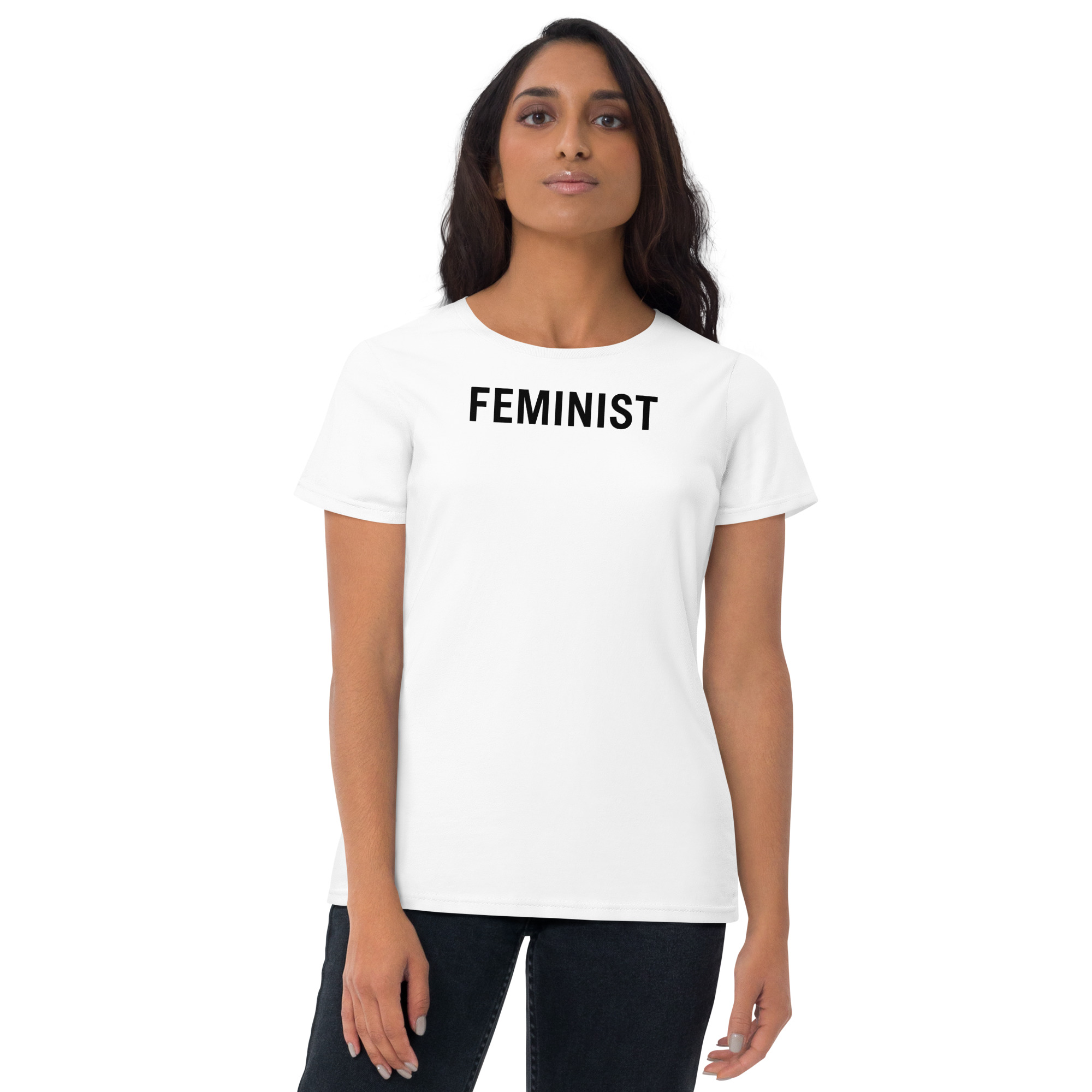 FEMINIST White T-Shirt | Feminism Women's Empowerment - Image 2