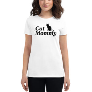 Cat Mommy Women’s T-Shirt (Black design)