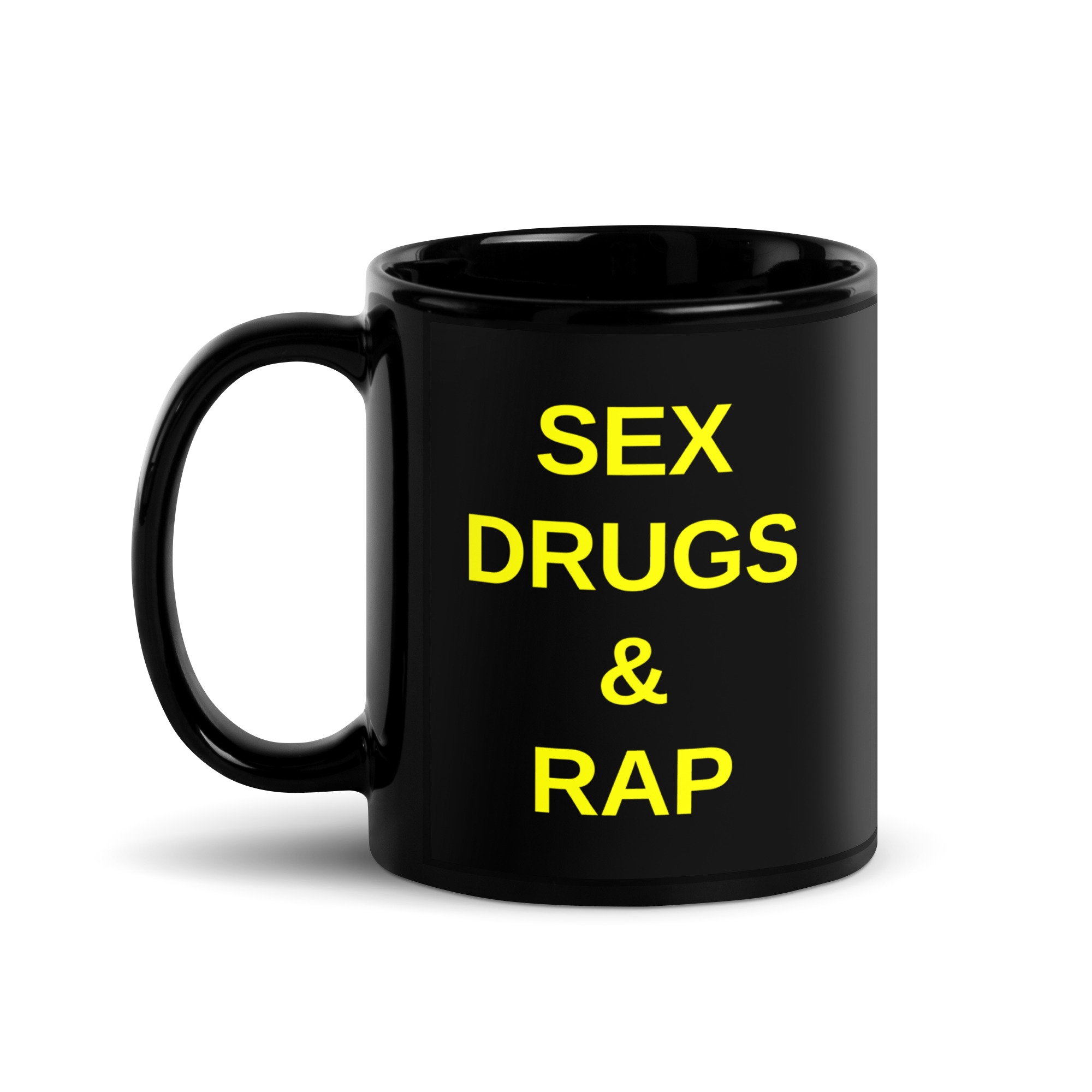 SEX DRUGS RAP (in yellow letters) Mug - Image 2