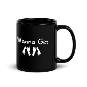Wanna Get Laid | Feet Soles Sex Design Black Coffee Mug