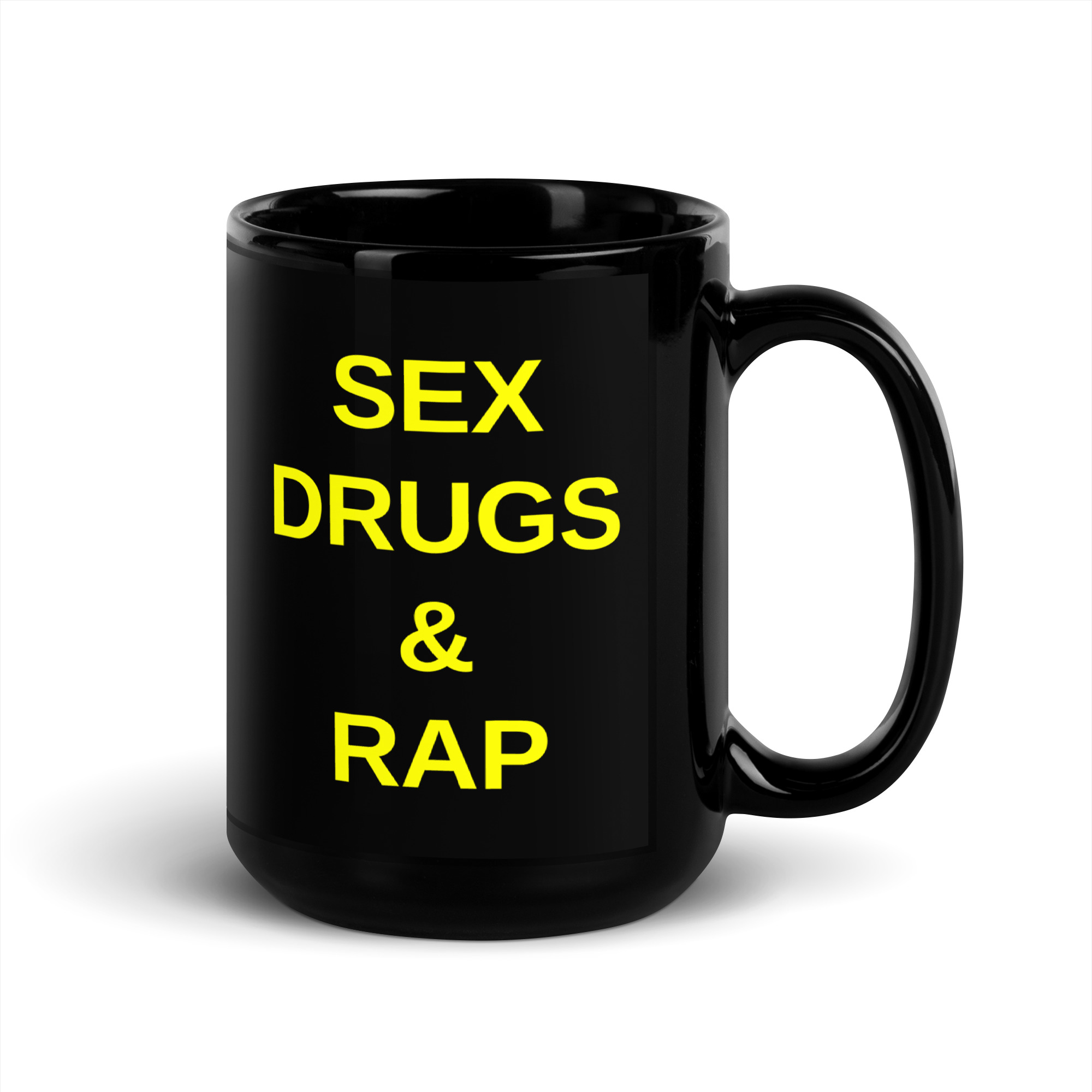 SEX DRUGS RAP (in yellow letters) Mug - Image 5