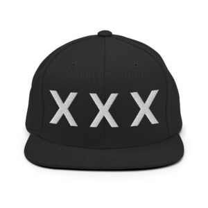 XXX Straight Edge Flat Brim Hat (Embroidered)