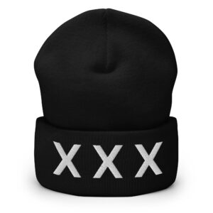 XXX Straight Edge Beanie Hat (Embroidered)