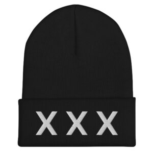 Alternative view of XXX Straight Edge Beanie Hat (Embroidered)