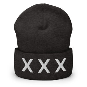 XXX Straight Edge Beanie Hat (Embroidered) - Image 4