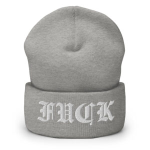 FUCK (Goth Font) Beanie Hat Embroidered - Image 6