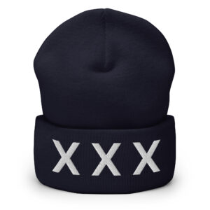 XXX Straight Edge Beanie Hat (Embroidered) - Image 3