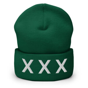 XXX Straight Edge Beanie Hat (Embroidered) - Image 6