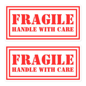 FRAGILE Handle With Care Sticker Pack